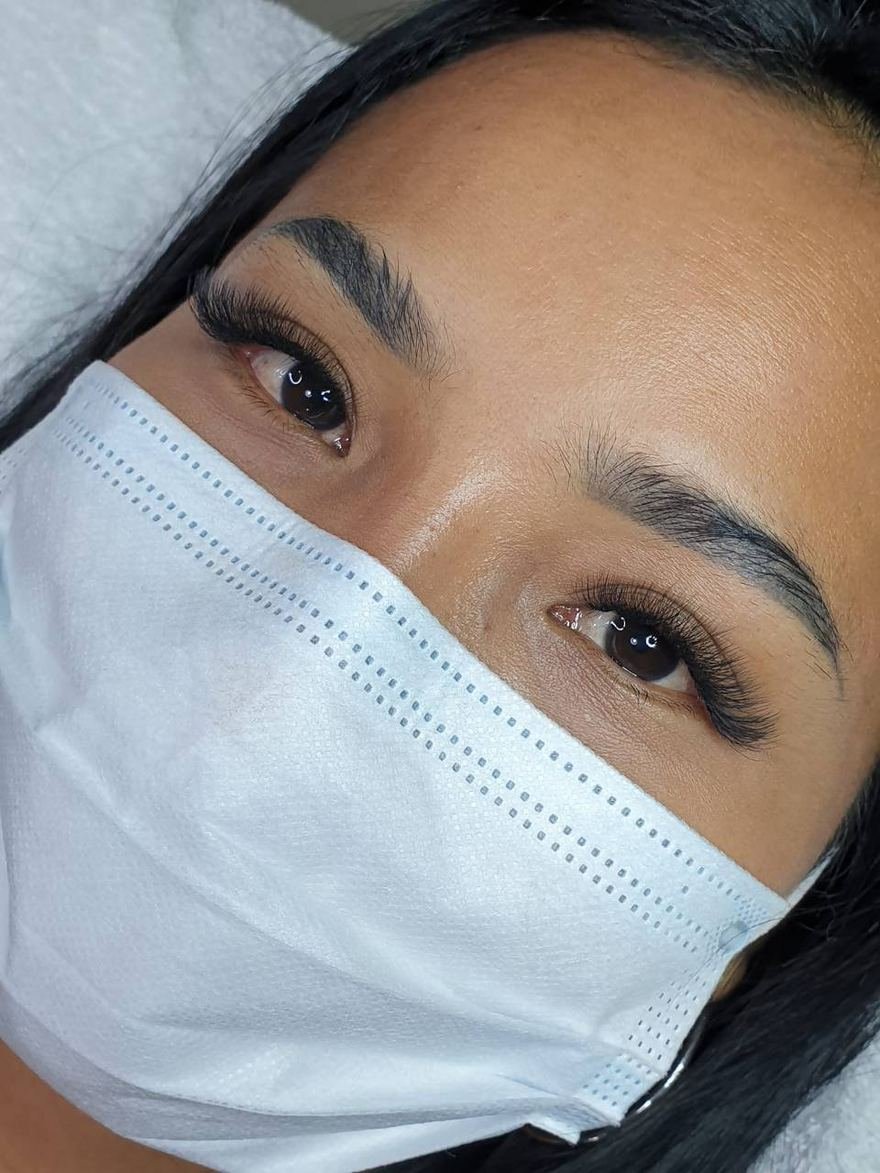 Volume 3D / 4D / 5D lash extensions, client result 1 at Léora Lash Studio Bangkok